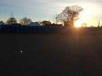 2017 St Pats Dublin Double  Ah, the early morning sunrise over the row of porta-potties!